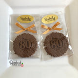 12 NUMBER EIGHTY #80 Chocolate Decorative FLORAL Lollipop Candy Favors 80th Birthday Party