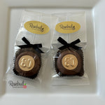 12 #80 Chocolate Covered Oreo Cookie Candy Party Favors GOLD DUSTED 80th Birthday