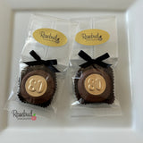 12 #80 Chocolate Covered Oreo Cookie Candy Party Favors GOLD DUSTED 80th Birthday
