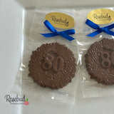 12 NUMBER EIGHTY #80 Chocolate Decorative FLORAL Lollipop Candy Favors 80th Birthday Party