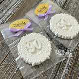 90th Birthday Set of 12 Chocolate #90 Floral Lollipops Candy Party Favors