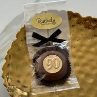 12 #90 Chocolate Covered Oreo Cookie Candy Party Favors GOLD DUSTED 90th Birthday