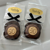 12 #90 Chocolate Covered Oreo Cookie Candy Party Favors GOLD DUSTED 90th Birthday