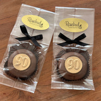 12 #90 Chocolate Covered Oreo Cookie Candy Party Favors GOLD DUSTED 90th Birthday