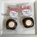 12 #90 Chocolate Covered Oreo Cookie "CHEERS to 90 Years" 90th Birthday Party Favors