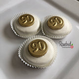 12 #90 Chocolate Covered Oreo Cookie Candy Party Favors GOLD DUSTED 90th Birthday