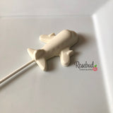 12 AIRPLANE Chocolate Lollipop Candy Party Favors
