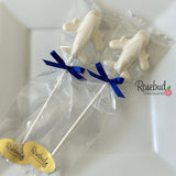 12 AIRPLANE Chocolate Lollipop Candy Party Favors