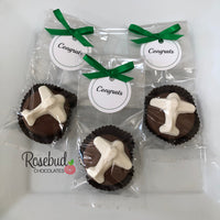 12 AIRPLANE Chocolate Covered Oreo Cookie Party Favors Personalized Tag