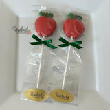 APPLE Set of 12 Chocolate Lollipops Candy Party Favors
