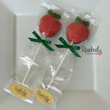 APPLE Set of 12 Chocolate Lollipops Candy Party Favors