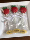 APPLE Set of 12 Chocolate Lollipops Candy Party Favors