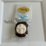 12 Round CROSS Chocolate Covered Oreo Cookie Religious Favors