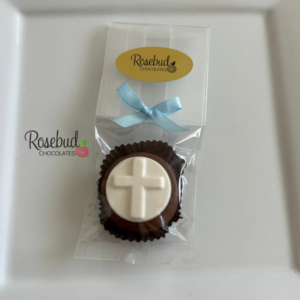 12 Round CROSS Chocolate Covered Oreo Cookie Religious Favors