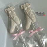12 BALLET SLIPPERS Chocolate Lollipop Candy Party Dance Favors