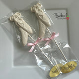12 BALLET SLIPPERS Chocolate Lollipop Candy Party Dance Favors