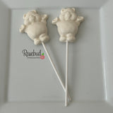 12 BEAR Chocolate Lollipop Candy Party Favors