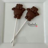 12 BEAR Chocolate Lollipop Candy Party Favors