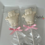 12 BEAR Chocolate Lollipop Candy Party Favors