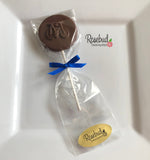 BICYCLE Set of 12 Chocolate Lollipops Candy Bike Party Favors