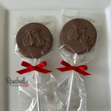 BICYCLE Set of 12 Chocolate Lollipops Candy Bike Party Favors