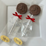 BICYCLE Set of 12 Chocolate Lollipops Candy Bike Party Favors