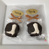 12 COWBOY BOOT Chocolate Covered Oreo Cookie Candy Party Favors