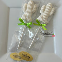 12 CACTUS Chocolate Lollipop Candy Party Favors Birthday Wedding