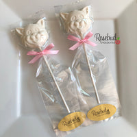 12 Kitty CAT Chocolate Lollipops Candy Party Favors