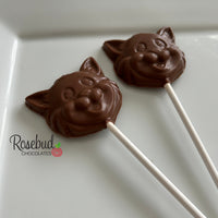12 Kitty CAT Chocolate Lollipops Candy Party Favors