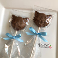 12 Kitty CAT Chocolate Lollipops Candy Party Favors