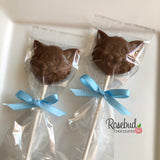 12 Kitty CAT Chocolate Lollipops Candy Party Favors