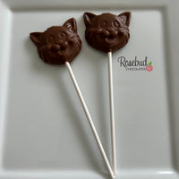 12 Kitty CAT Chocolate Lollipops Candy Party Favors