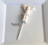 12 CHEERLEADER Chocolate Lollipop Candy Party Favors
