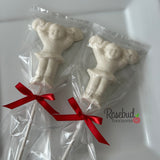 12 CHEERLEADER Chocolate Lollipop Candy Party Favors
