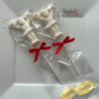 12 CHEERLEADER Chocolate Lollipop Candy Party Favors