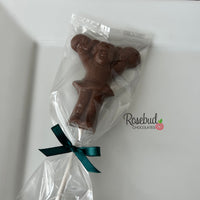 12 CHEERLEADER Chocolate Lollipop Candy Party Favors