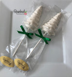 CHRISTMAS TREE Set of 12 Chocolate Lollipop Candy Winter Holiday Party Favors