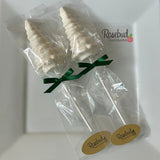 CHRISTMAS TREE Set of 12 Chocolate Lollipop Candy Winter Holiday Party Favors