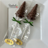 CHRISTMAS TREE Set of 12 Chocolate Lollipop Candy Winter Holiday Party Favors