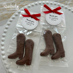 12 Cowboy BOOTS Chocolate Candy Party Favors Personalized Tags