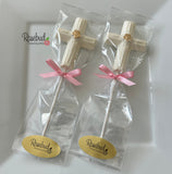 12 CROSS Gold Rose Chocolate Lollipop Religious Candy Party Favors
