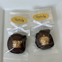 12 GOLD CROWN Chocolate Covered Oreo Cookie Candy Party Favors
