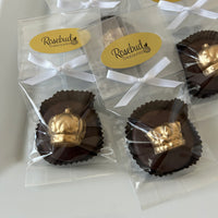 12 GOLD CROWN Chocolate Covered Oreo Cookie Candy Party Favors