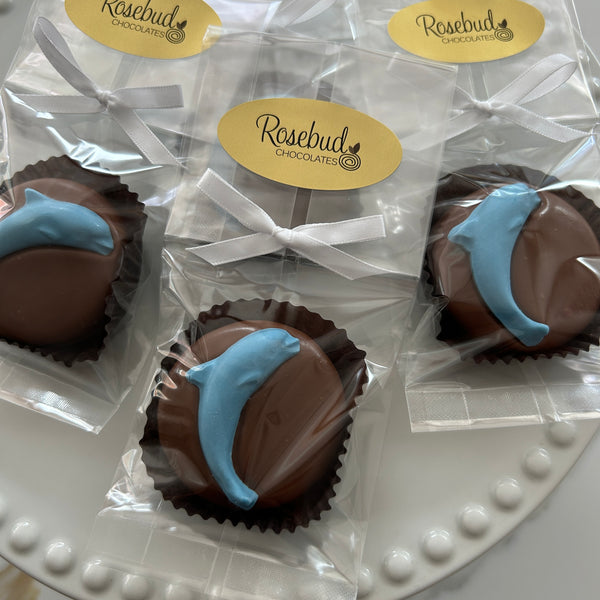 12 DOLPHIN Chocolate Covered Oreo Cookie Candy Party Favors