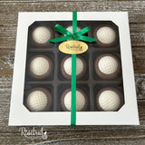 GOLF BALL Box of 9 Chocolate Oreo Cookies Gift