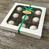 GOLF BALL Box of 9 Chocolate Oreo Cookies Gift