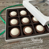 GOLF BALL Box of 9 Chocolate Oreo Cookies Gift