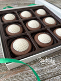 GOLF BALL Box of 9 Chocolate Oreo Cookies Gift