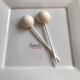 GOLF BALL Set of 12 Chocolate Lollipops Party Favors